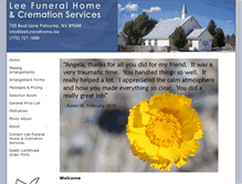 Tablet Screenshot of leefuneralhome.biz